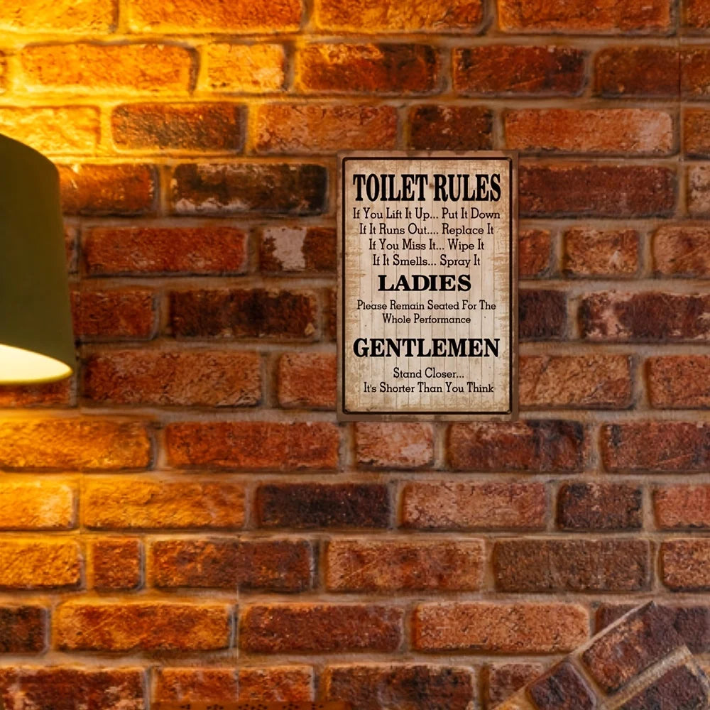 Toilet Rules Metal Tin Signs