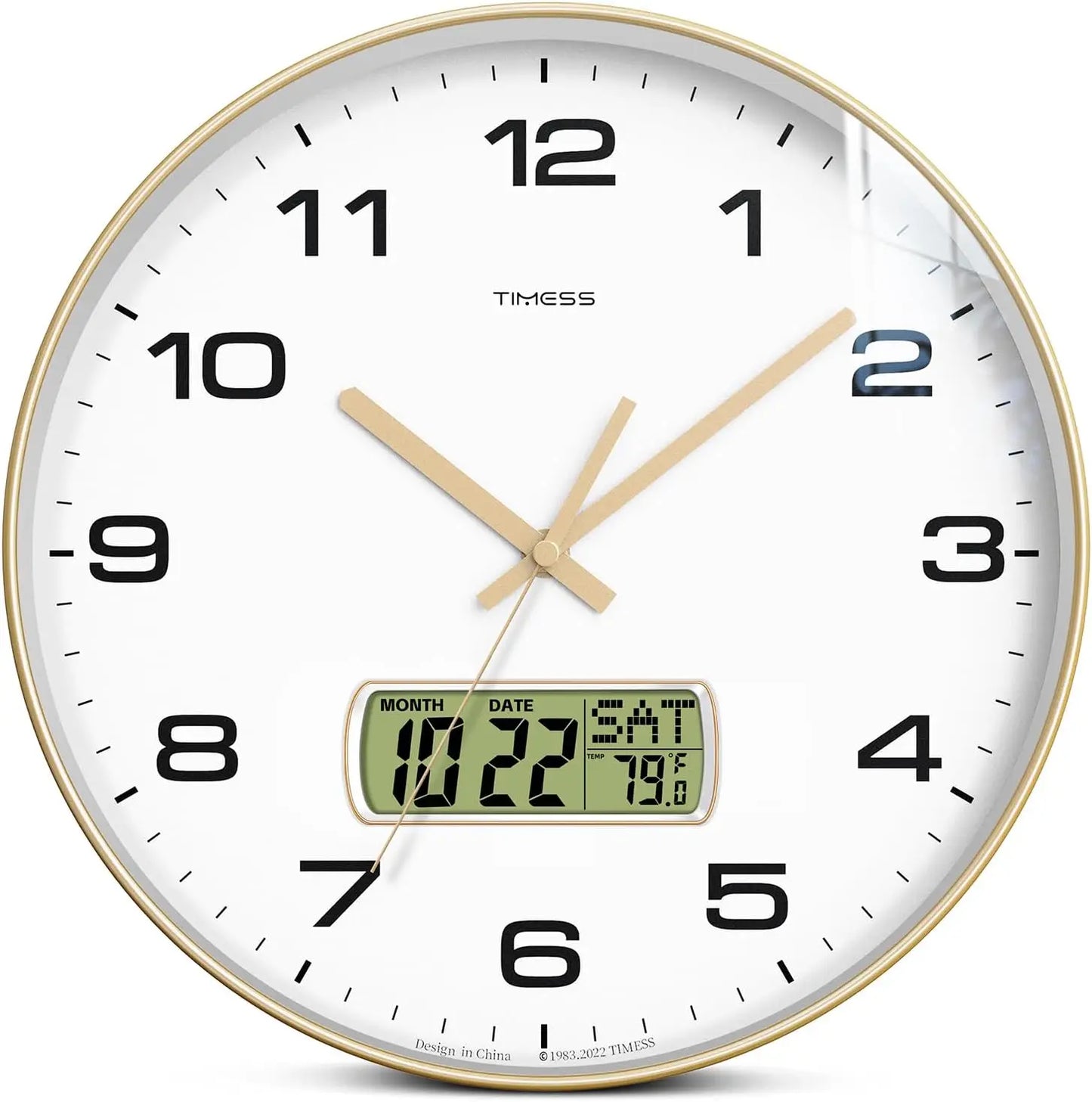 TIMESS Calendar Wall Clock