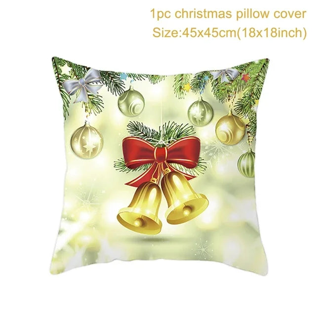 Christmas Cushion Cover Merry Christmas Decorations Home 2022 Ornament Navidad Noel Xmas Gifts Happy New Year 2023