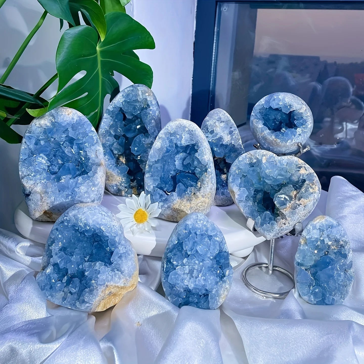 Enormous Genuine Celestite Crystal Egg