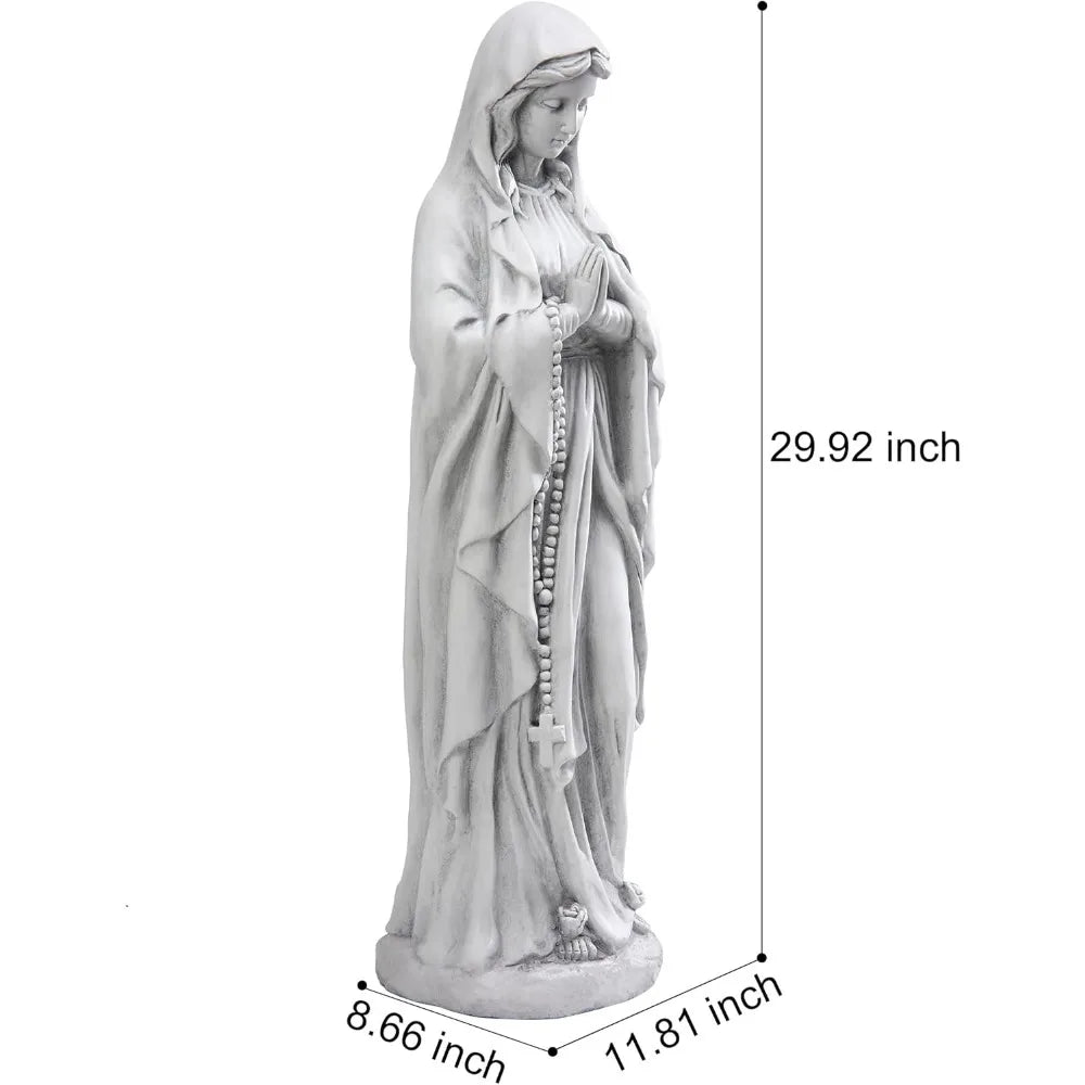 Virgin Mary Praying Statue 29.9 Inch Tall Outdoor Garden