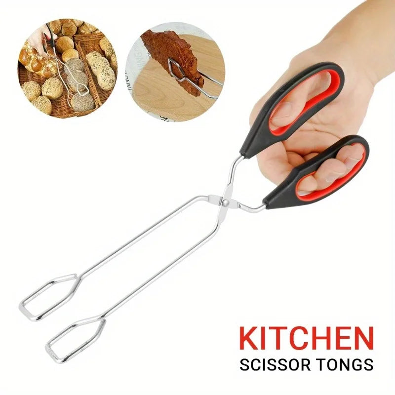 3sizes Barbecue Non-Slip Scissor Tong