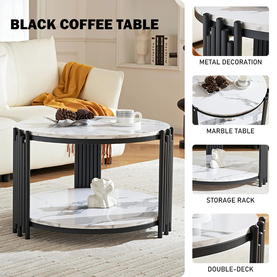 28.35-inch Small Round Coffee Table