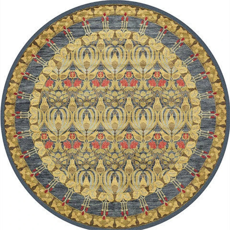 Round Short Pile European Carpet