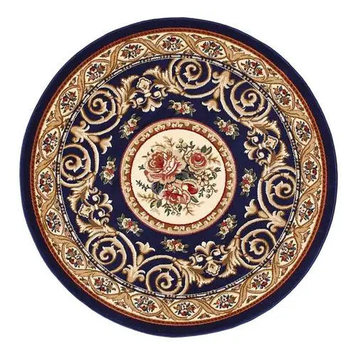 Round Short Pile European Carpet