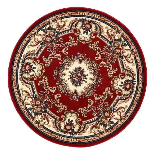 Round Short Pile European Carpet