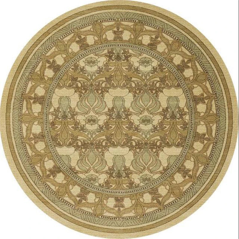 Round Short Pile European Carpet