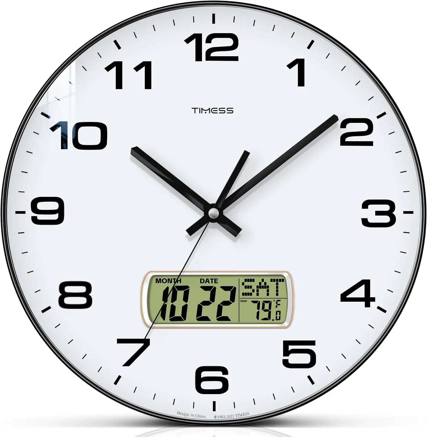 TIMESS Calendar Wall Clock