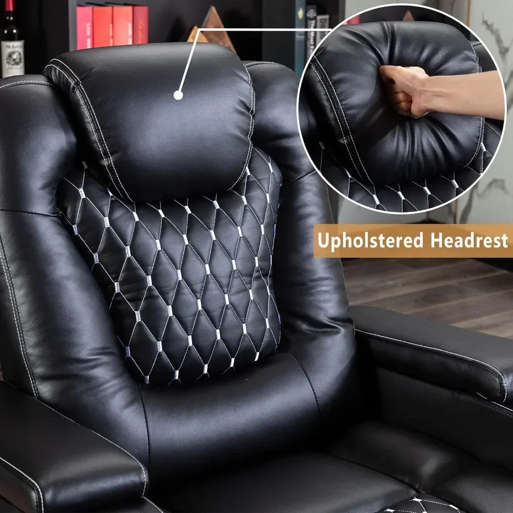 Power Recliner Chair with USB Ports and Cup Holders