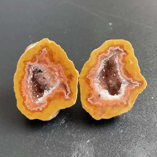 Red Agate Geode Egg Healing Stone