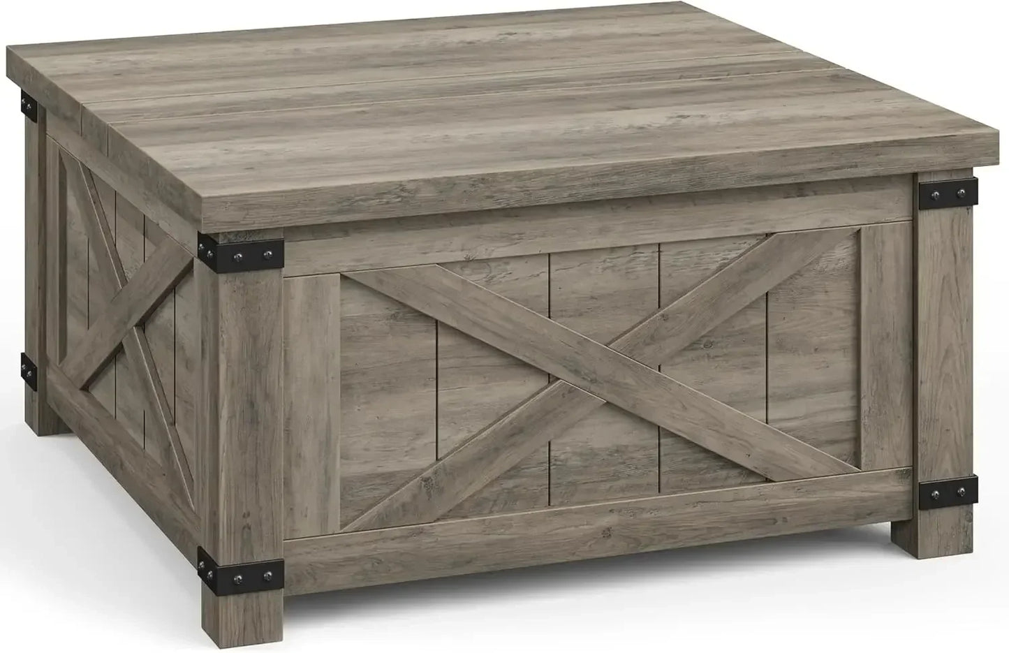 Farmhouse Coffee Table with Storage, 35.5" W