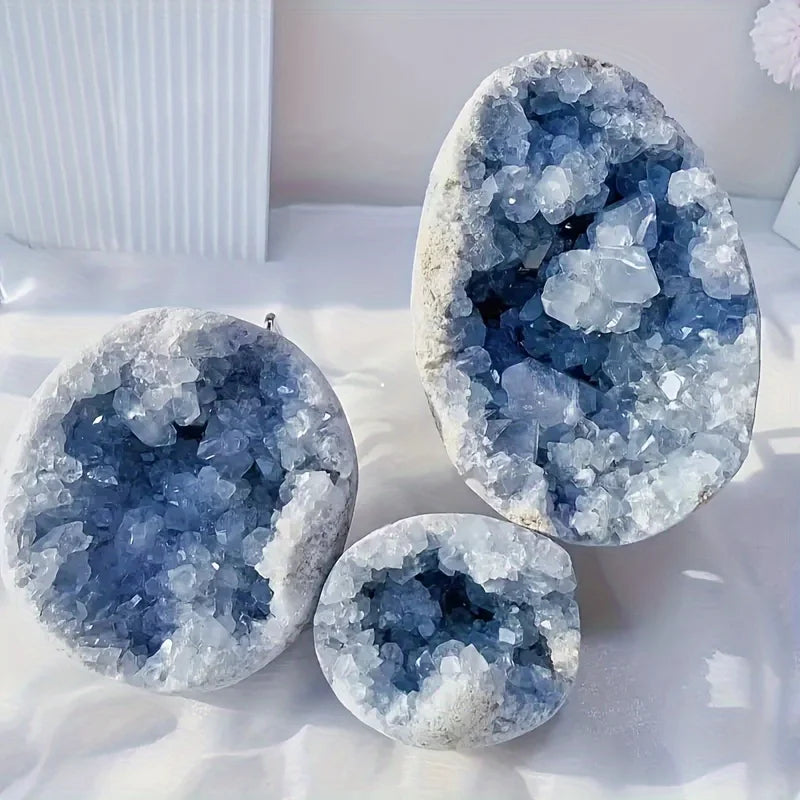 Enormous Genuine Celestite Crystal Egg