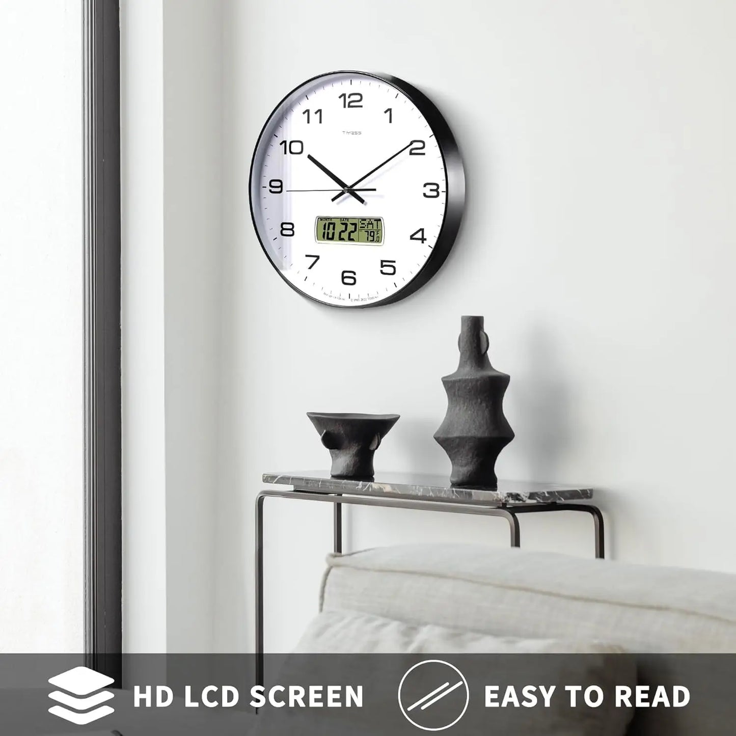 TIMESS Calendar Wall Clock