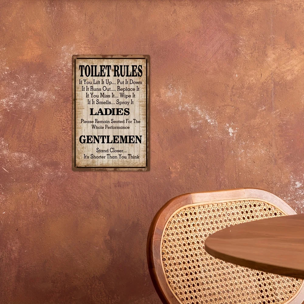 Toilet Rules Metal Tin Signs