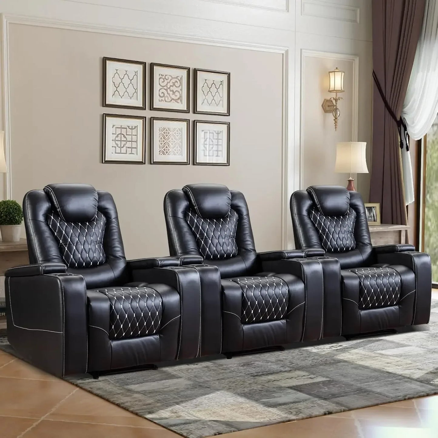 Power Recliner Chair with USB Ports and Cup Holders