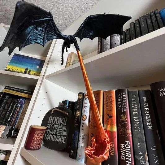 Gothic Dragon Flame Book Bookends