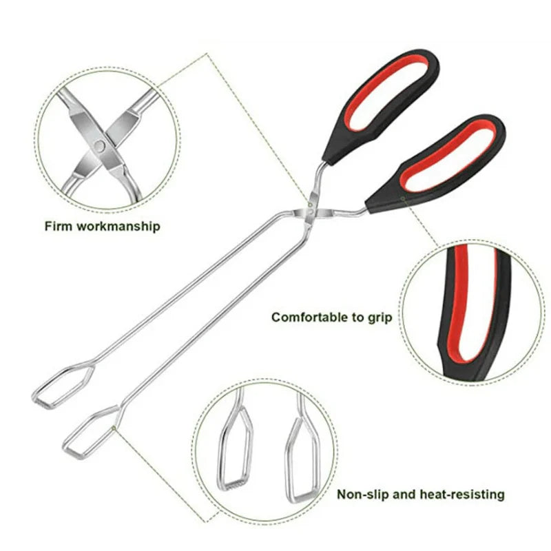 3sizes Barbecue Non-Slip Scissor Tong