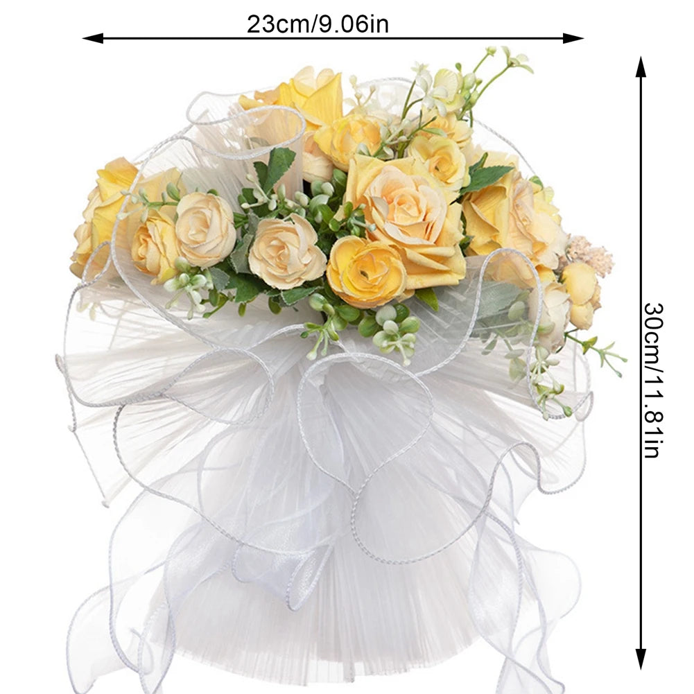 Artificial Flowers Natural Rose Wedding Bouquet