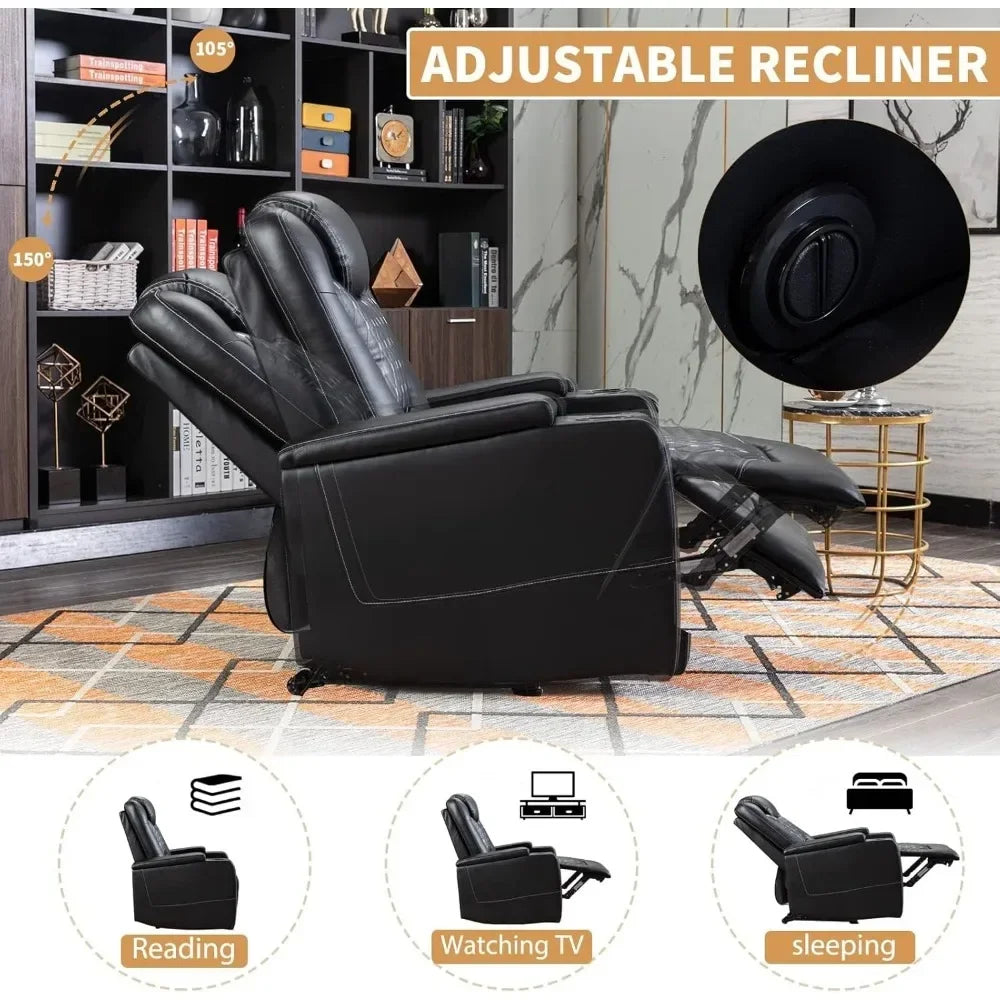 Power Recliner Chair with USB Ports and Cup Holders