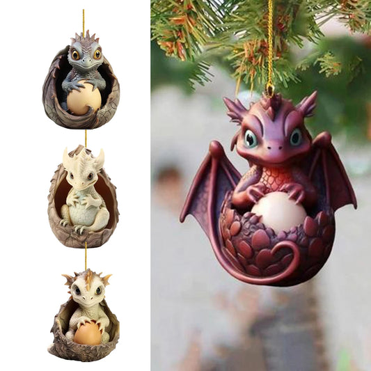 Acrylic Cute Dragon Egg Baby Hanging Ornament