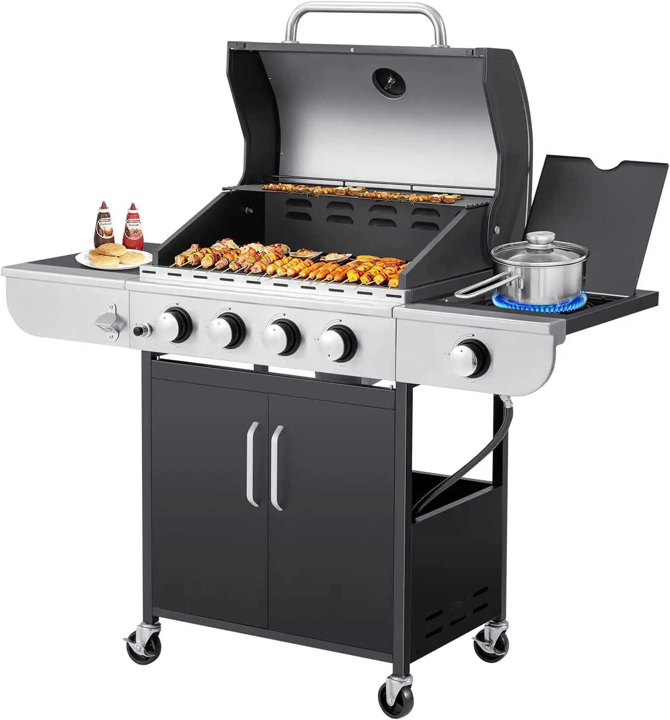 58,000 BTU Stainless Steel Propane Gas Grill